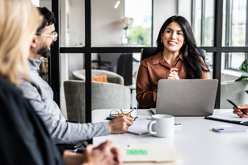 Team members align on shared goals during a collaborative strategy session.